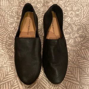 Lucky Brand Black Leather Flats / Loafers
